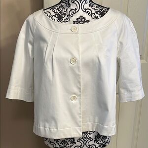 New York & Company white 3/4 sleeve jacket